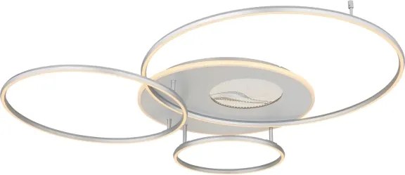 Globo 48466-70ASH-LED St plafonieră INVERTINA 70W/230V Wi‑Fi Tuya crom + telecomandă
