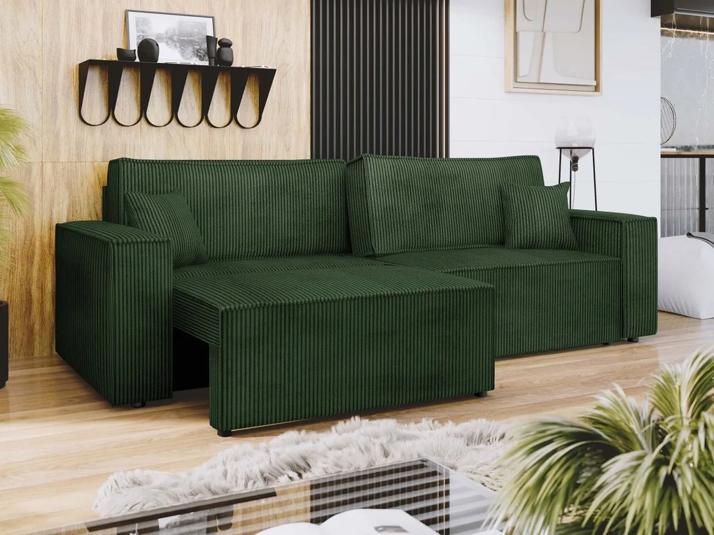 Canapea extensibilă Stosono (Verde închis) (cu sp. depozitare). 1105619