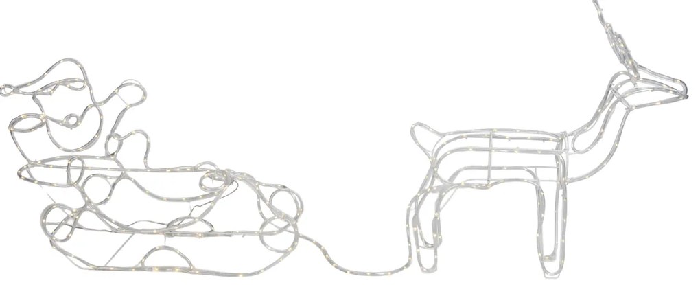 Lampă de podea de Crăciun Ren cu sanie 176cm Incl. LED cu temporizator IP44 - Sori