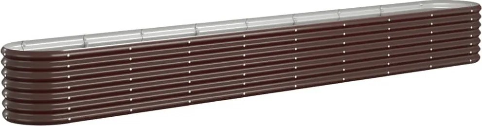 vidaXL Strat înălțat grădină 332x40x36 cm oțel galvanizat