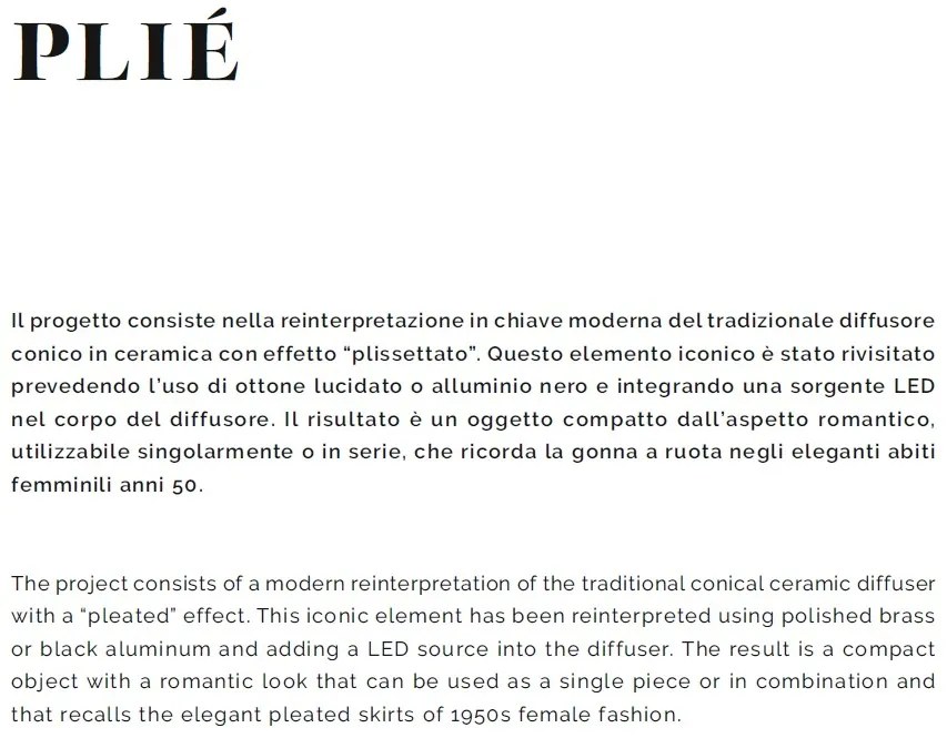 Aplica LED design LUX cu efect plisat PLIE’ 49cm 284.05.ON