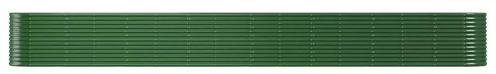 Jardiniera gradina verde 620x80x68 cm otel vopsit electrostatic 1, Verde, 620 x 80 x 68 cm