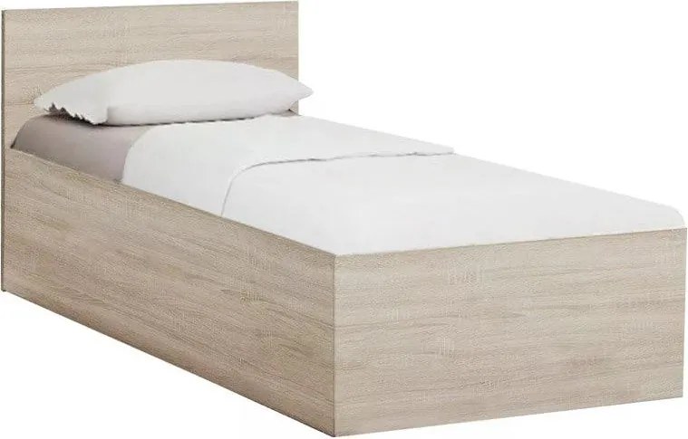 Pat SOFIA 80 x 200 cm, stejar sonoma Saltele: Fara saltea, Somiera pat: Cu lamele drepte
