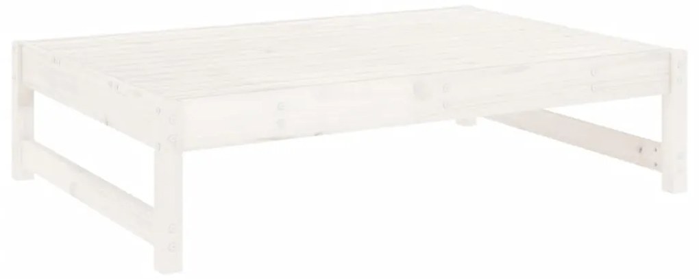 825710 vidaXL Taburet de grădină, 120x80 cm, alb, lemn masiv de pin