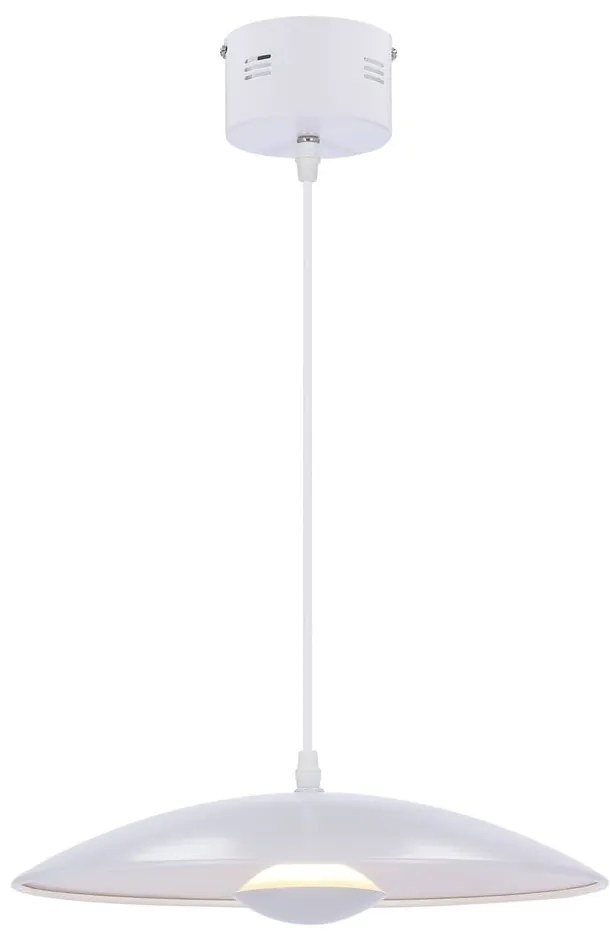 Lustră albă LED cu abajur din metal Lund – Candellux Lighting