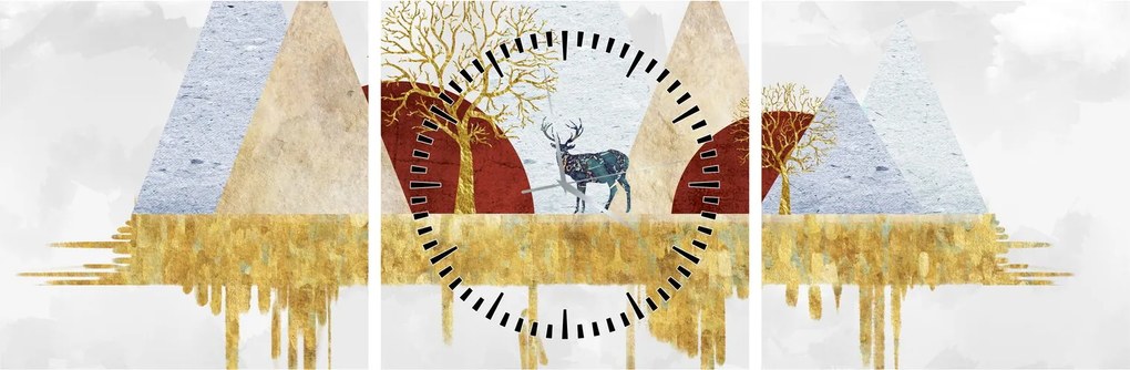 Tablou - Decor (cu ceas) (90x30 cm)