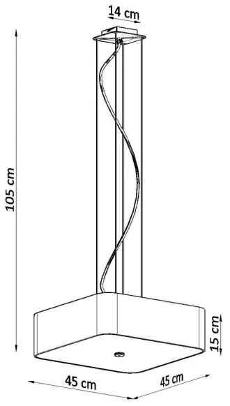 Lustră pe cablu LOKKO 5xE27/60W/230V 45 cm neagră Sollux SL.0774
