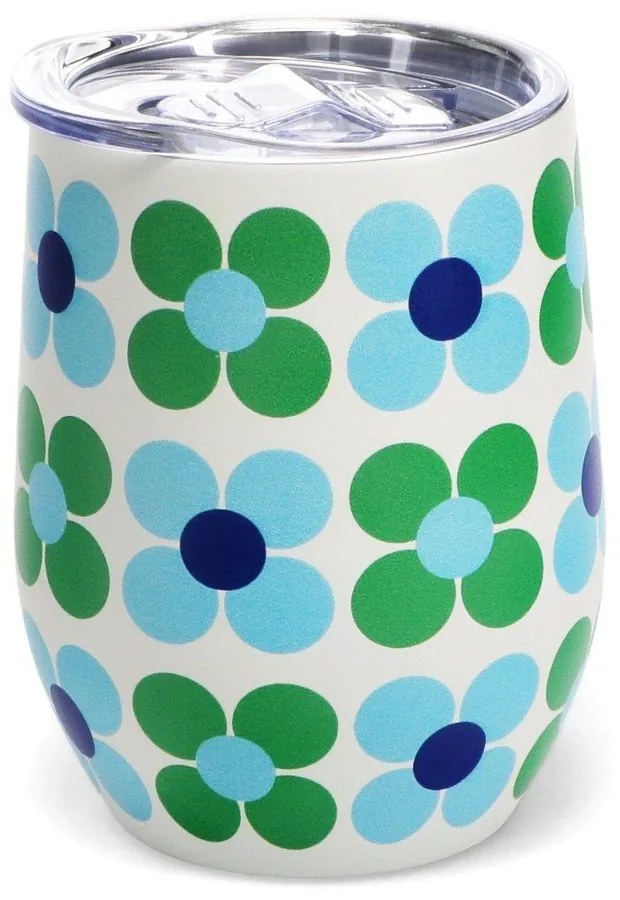 Cană de voiaj 350 ml Blue and green Daisy – Rex London
