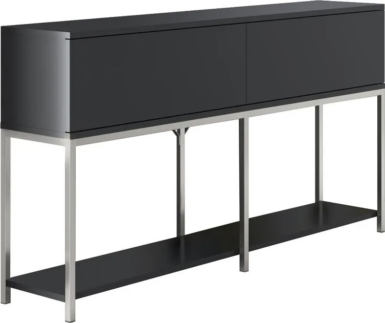 Consola, Hanah Home, Lord, 150x80x30 cm, Antracit / Argintiu