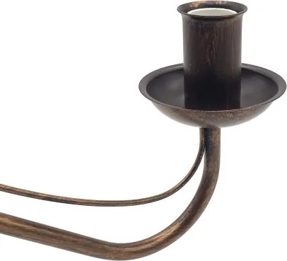 Candelabru suspendat ANTON pe lanț, 6xE14/60W/230V, bronz