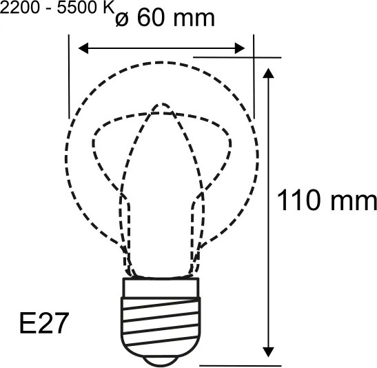 Bec LED dimabil FILAMENT E27/7,5W/230V 2200-5500K - Paulmann 29155