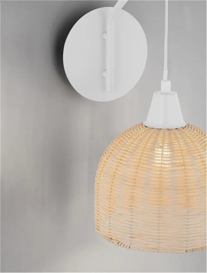 Aplica de perete boho style design natural Fado natur/ alb