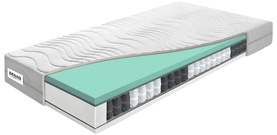 Saltea fermă/mediu-fermă cu arcuri reversibilă 120x200 cm Standard Pocket – BENAB