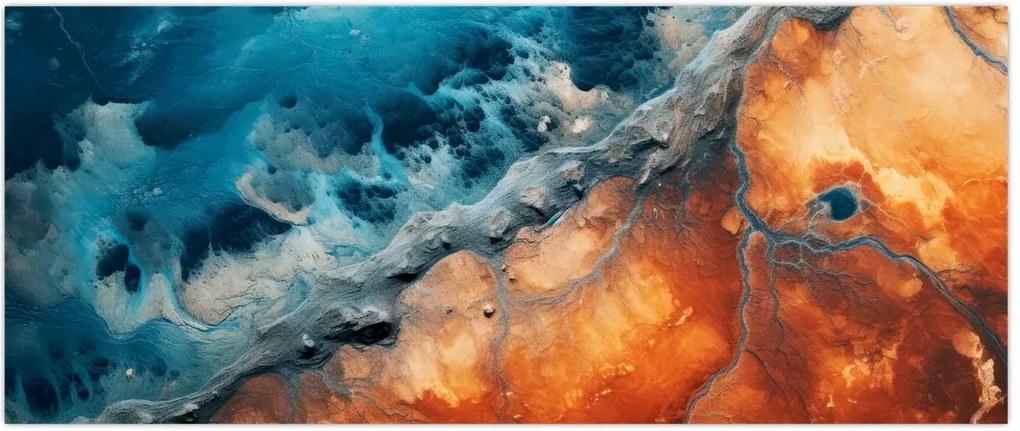 Tablou - Apă și foc (120x50 cm)