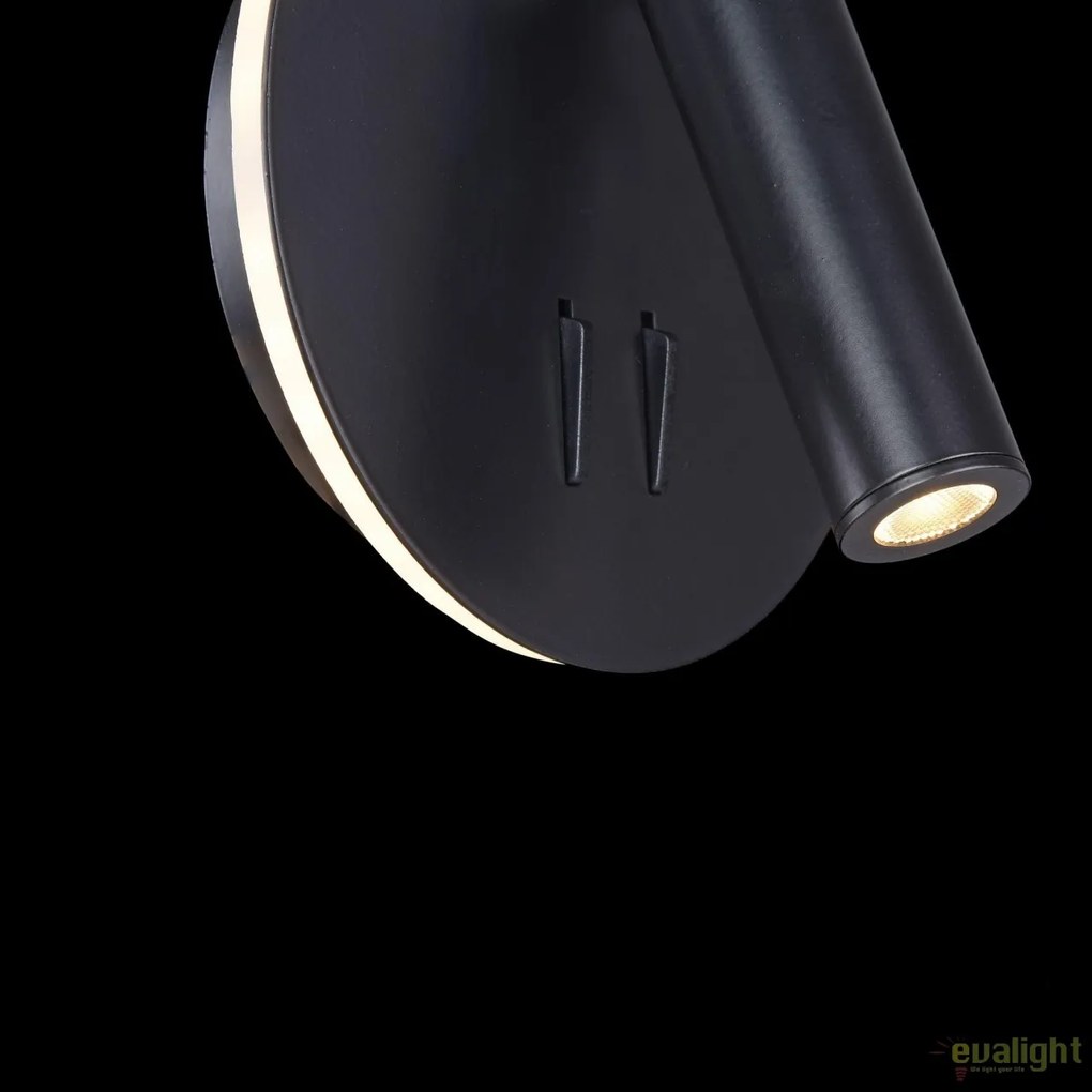 Aplica moderna cu iluminat LED ambiental Ios 176, negru MYC176-WL-01-6W-B