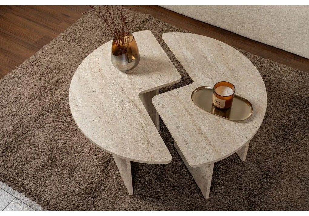 Măsuță de cafea Moira Travertine