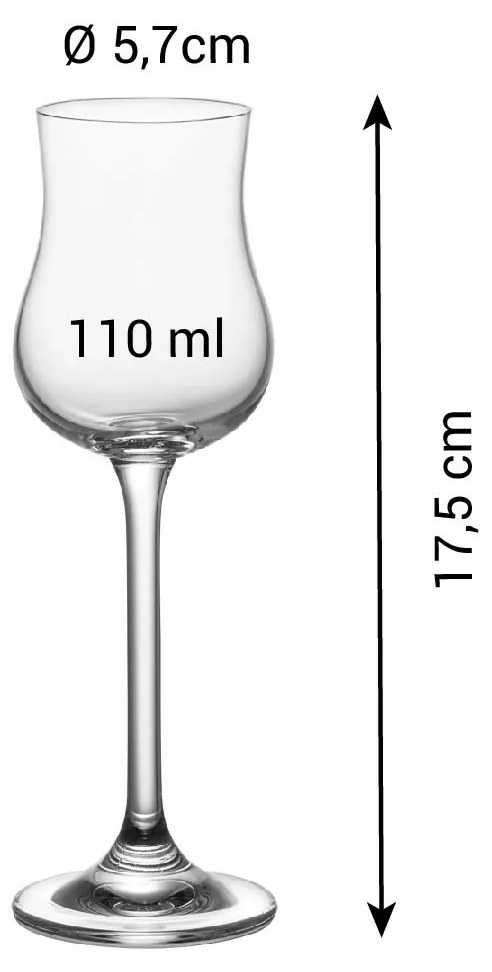 Set de pahare pentru grappa/rom Tescoma CHARLIE, 6buc, 110 ml