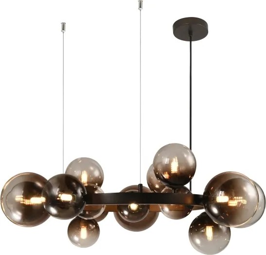 Brilagi - Lustră LED suspendată cu cablu MILLA 15xG9/3W/230V maro/maro fumuriu