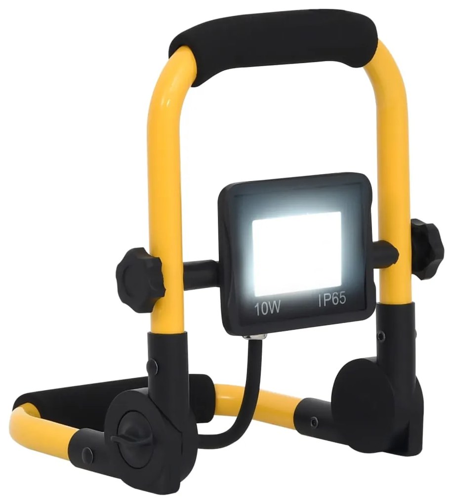 vidaXL Proiector cu LED și mâner, alb rece, 10 W