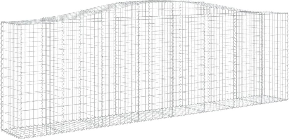 vidaXL Coș gabion arcuit 400x50x120/140 cm fier galvanizat