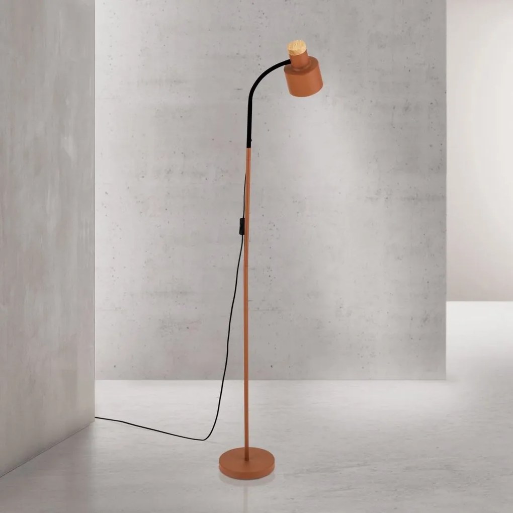 Lampa de podea cu spot directionabil Gili rosu coral