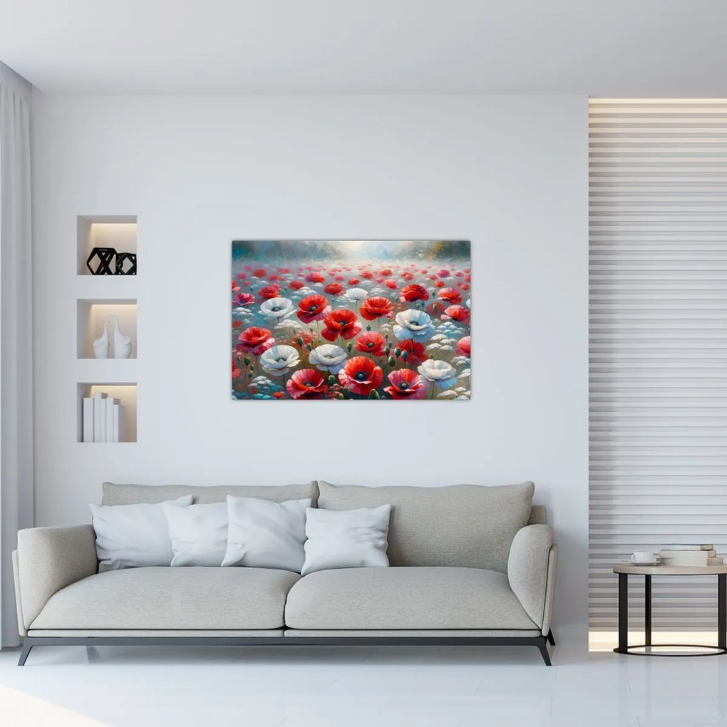 Tablou - Câmp de maci (90x60 cm)