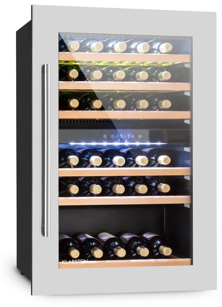 Vinsider 35D, frigider de vin încorporat, 128 litri, 41 de sticle de vin, 2 zone