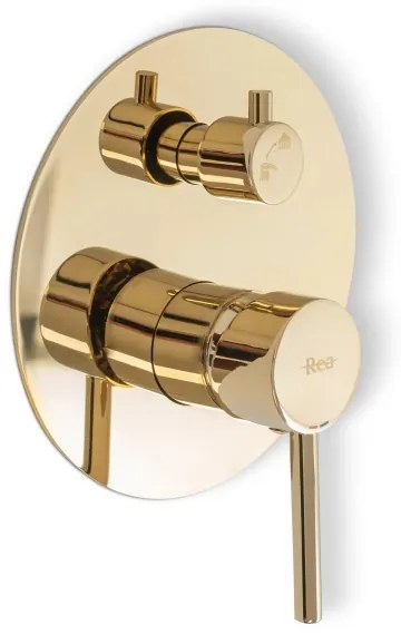 REA-P4110 - Set de duș LUNGO cu baterie încastrată, finisaj auriu
