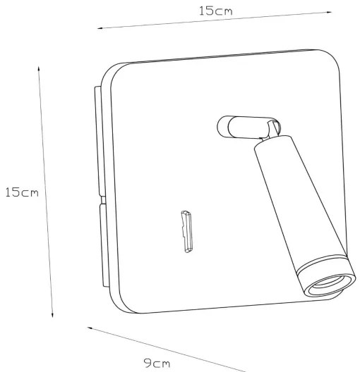 Spot LED de perete Lucide 77282/03/31 OREGON LED/4W/230V USB alb