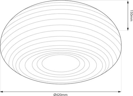 Plafonieră PULSO, 3xE27/15W/230V, Ø 42 cm, albă