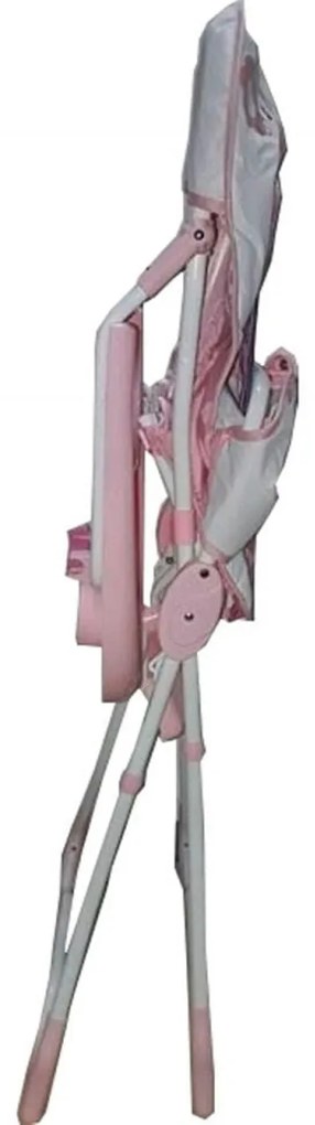 Scaun de masa pentru copii si bebe Baby Care™ ,pliabil, centura de siguranta, sezut comfortabil, masuta detasabila, Roz