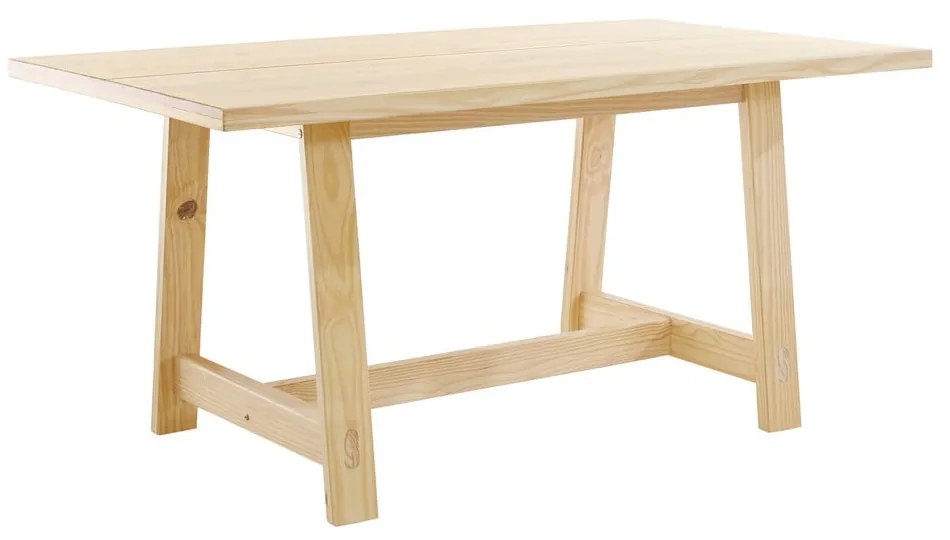 Masă de dining în culoare naturală din lemn de pin 90x160 cm Derby – Støraa