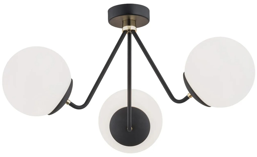 Lustra aplicata design modern minimalist TOMAR negru