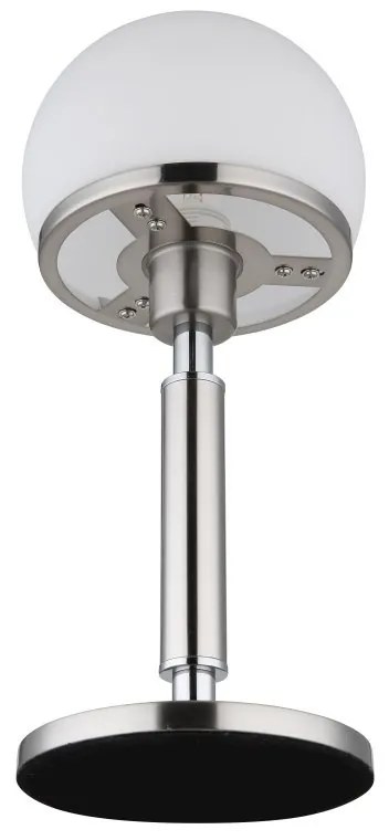 Veioza/Lampa de masa design modern HAKU nickel/opal