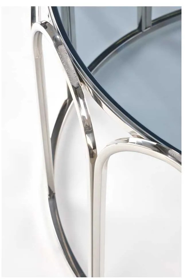 Măsuță de cafea Dawson, transparent / argint