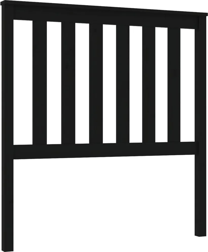 vidaXL Tăblie de pat, negru, 96x6x101 cm, lemn masiv de pin