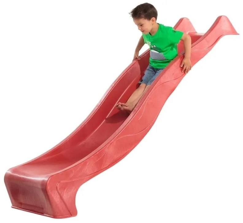 Tobogan copii, Kbt, HDPE Rex, lungime rampa 120 cm, Rosu