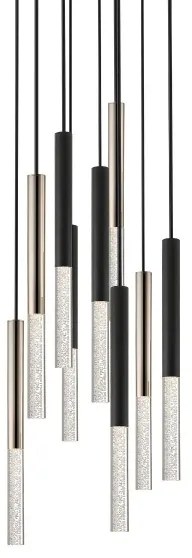 Lustră LED pe cablu Zuma Line P0461-09L-P7SD ONE 9xLED/5W/230V negru/alamă