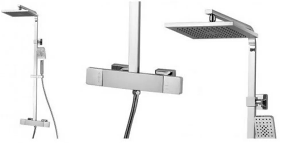 Coloană de duș reglabilă pe înălțime în cascadă