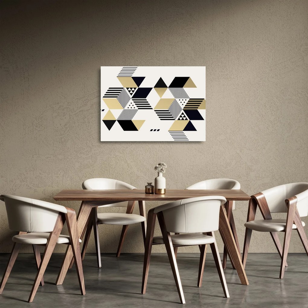 Tablou pe sticlă - Forme geometrice N⁰1 (70x50 cm)