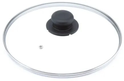 Capac sticla temperata - margine si maner din inox 18/10 - 4mm - 26cm  - studio casa