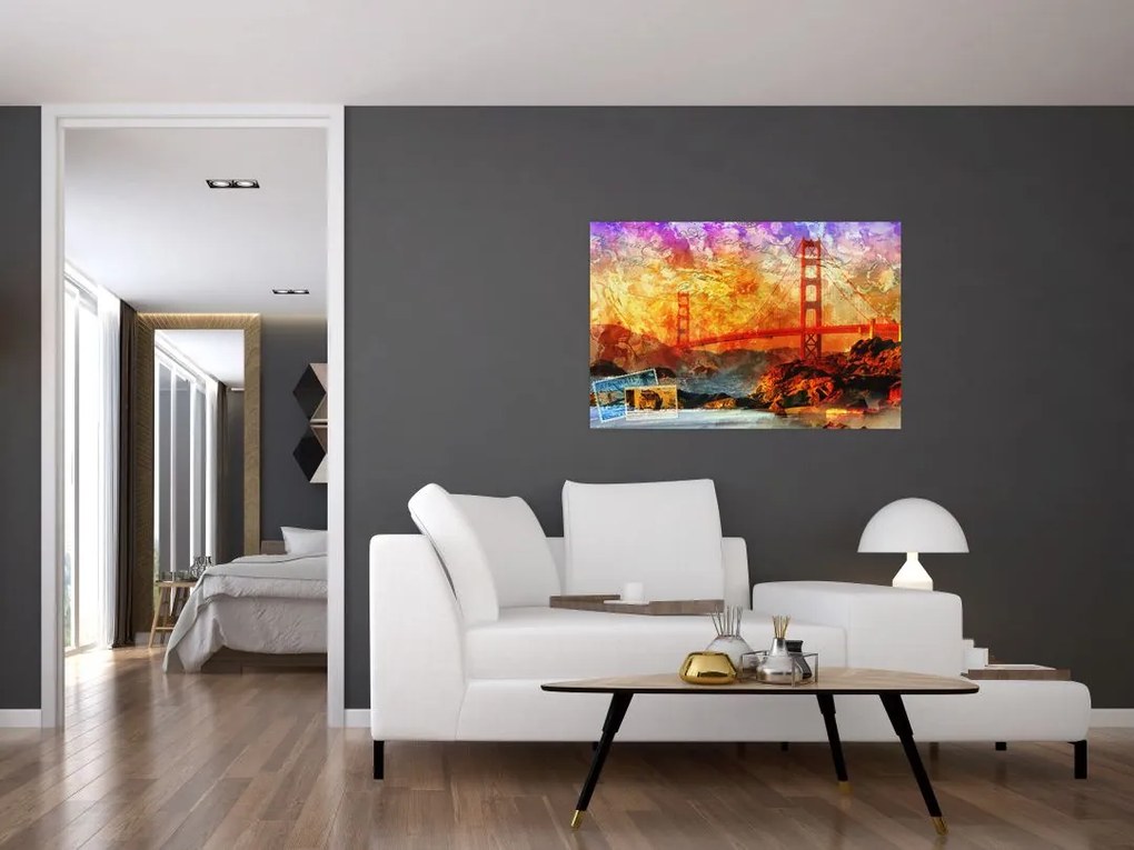 Tablou - Golden Gate, SanFrancisco, California (90x60 cm)