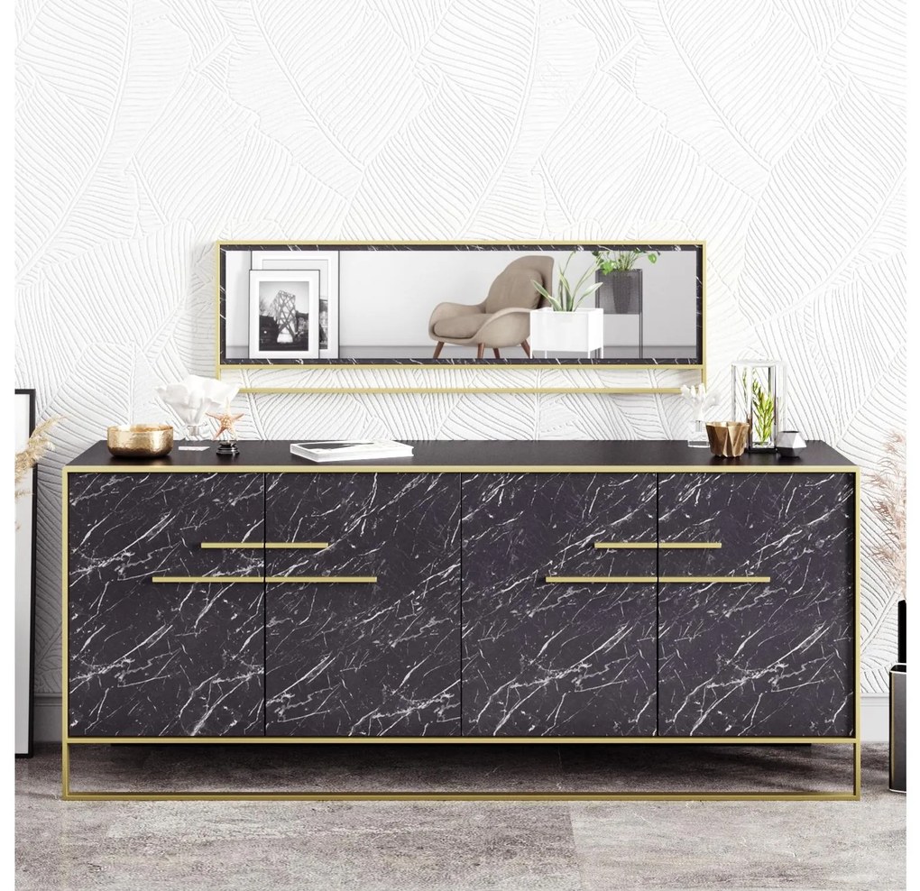 Dulap Pollie (Auriu + Negru). 1088423