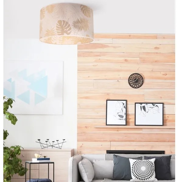 Plafonieră Duolla ARECA 1xE27/40W/230V d. 45 cm alamă/alb