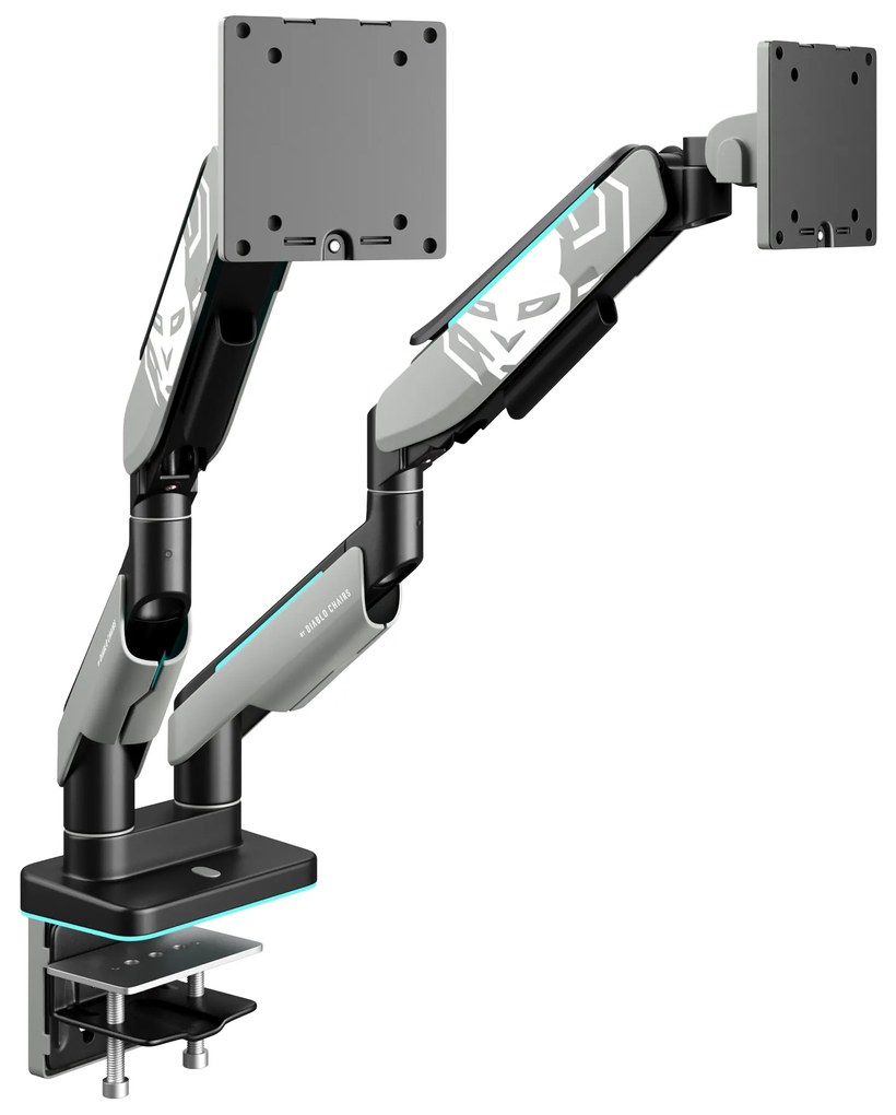 Suport dublu pentru monitoare de 49 de inchi, gri-negru RGB X-Arm Dual
