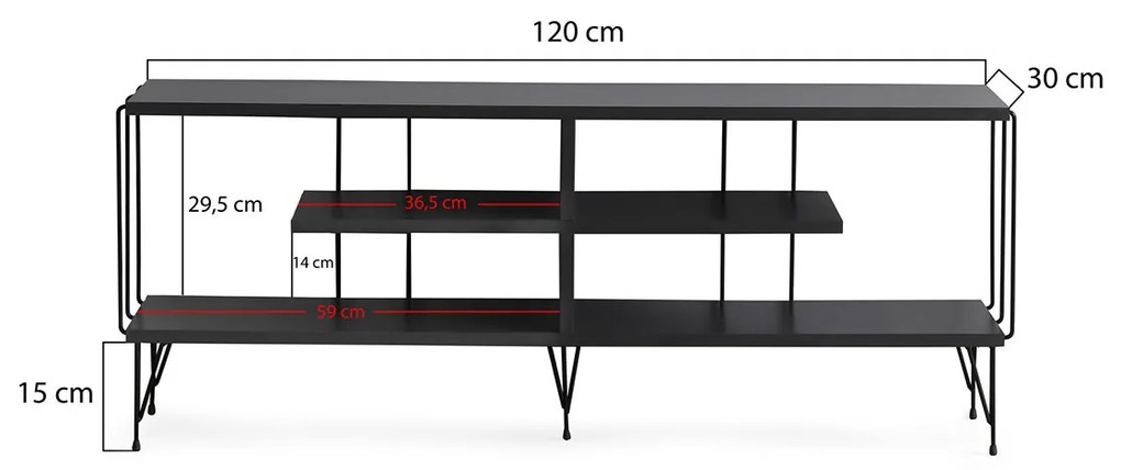 Măsuță TV Eze Anthracite