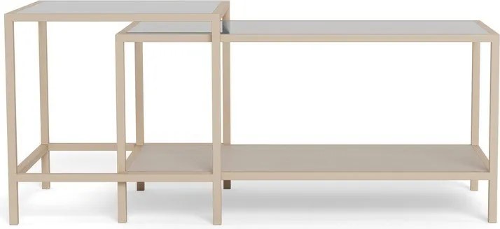 Măsuțe de cafea gri 2 buc. din oțel 50x90 cm Seaford – Actona