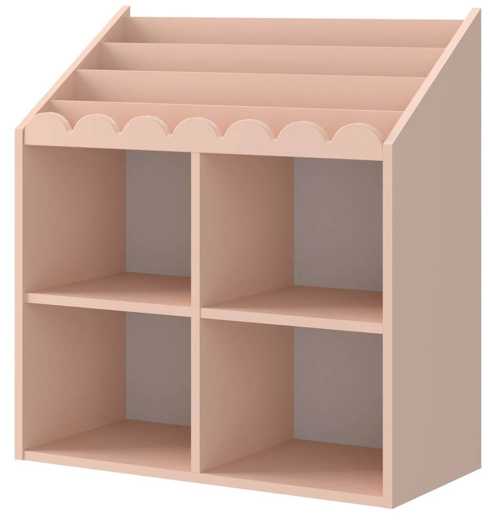 Biblioteca pentru copii BOOK NOOK SUNSET 71x76 cm, roz