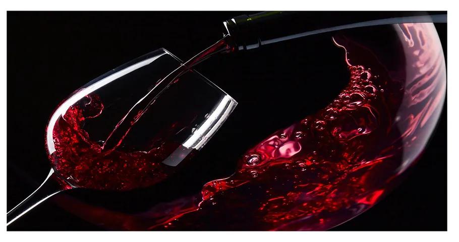 Tablou pe sticlă acrilică Vin rosu