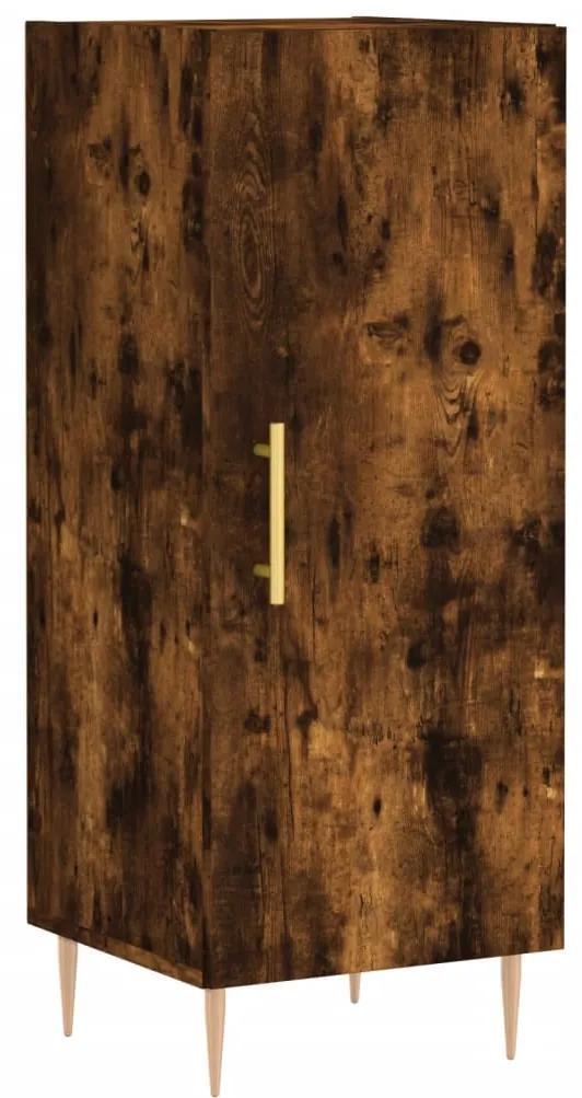 828529 vidaXL Servantă, stejar fumuriu, 34,5x34x90 cm, lemn compozit
